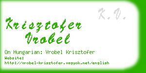 krisztofer vrobel business card